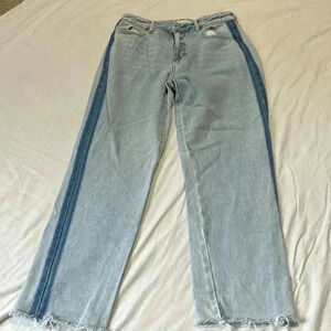 Pacsun denim mom jeans raw hem size 28